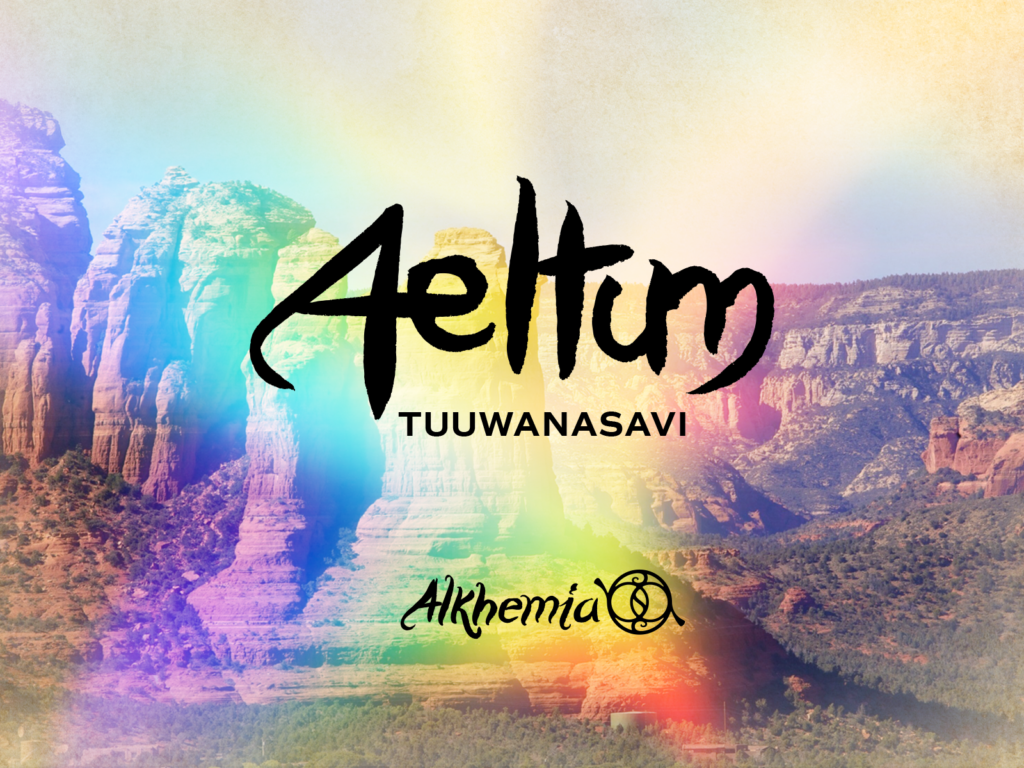 Aeltum Tuuwanasavi event artwork over a canyon landscape.